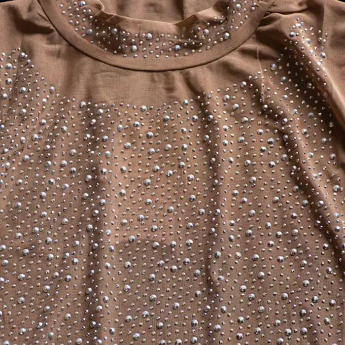 Body con Strass y Cuello Alto
