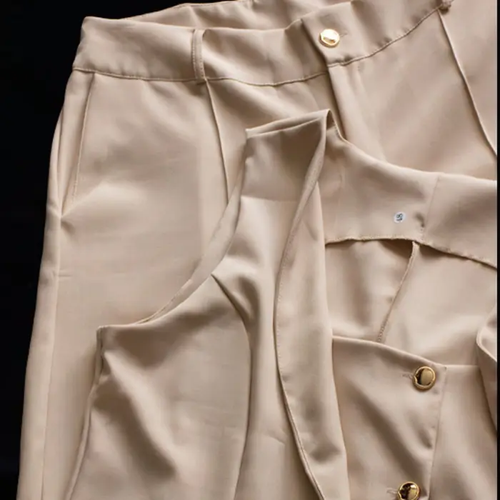 Conjunto Sastrero Palazzo y Chaleco con Top Abotonado