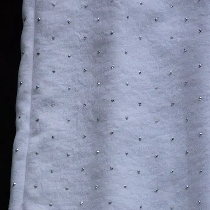 Pantalón Palazzo con Brillos y Cintura Fruncida