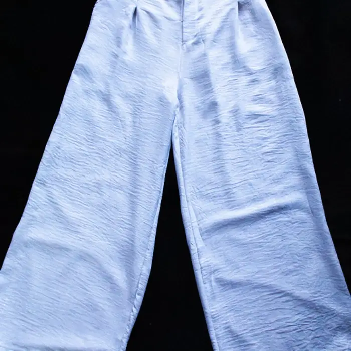 Pantalón Palazzo con Pinzas y Textura