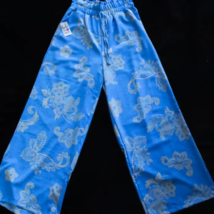 Pantalón Palazzo Floral con Cintura Elastizada