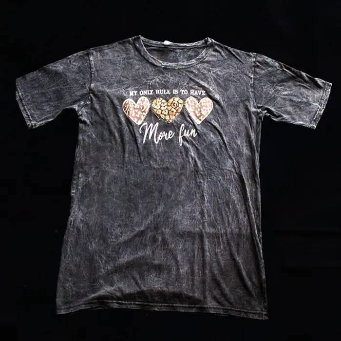 Remera Clásica de Algodón Estampada